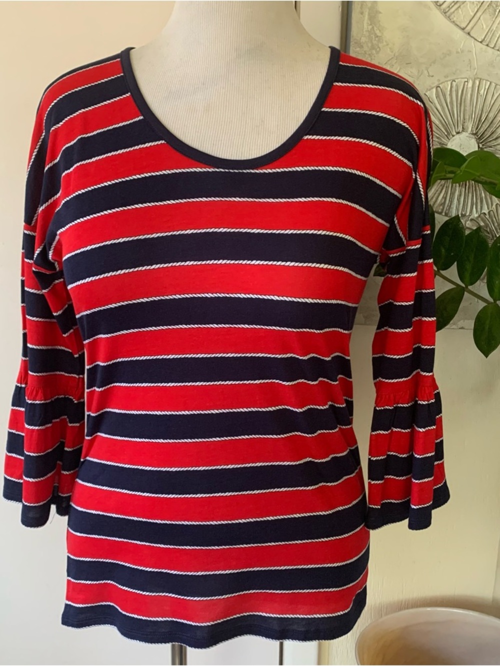 Micael Kors multicolor striped top size S